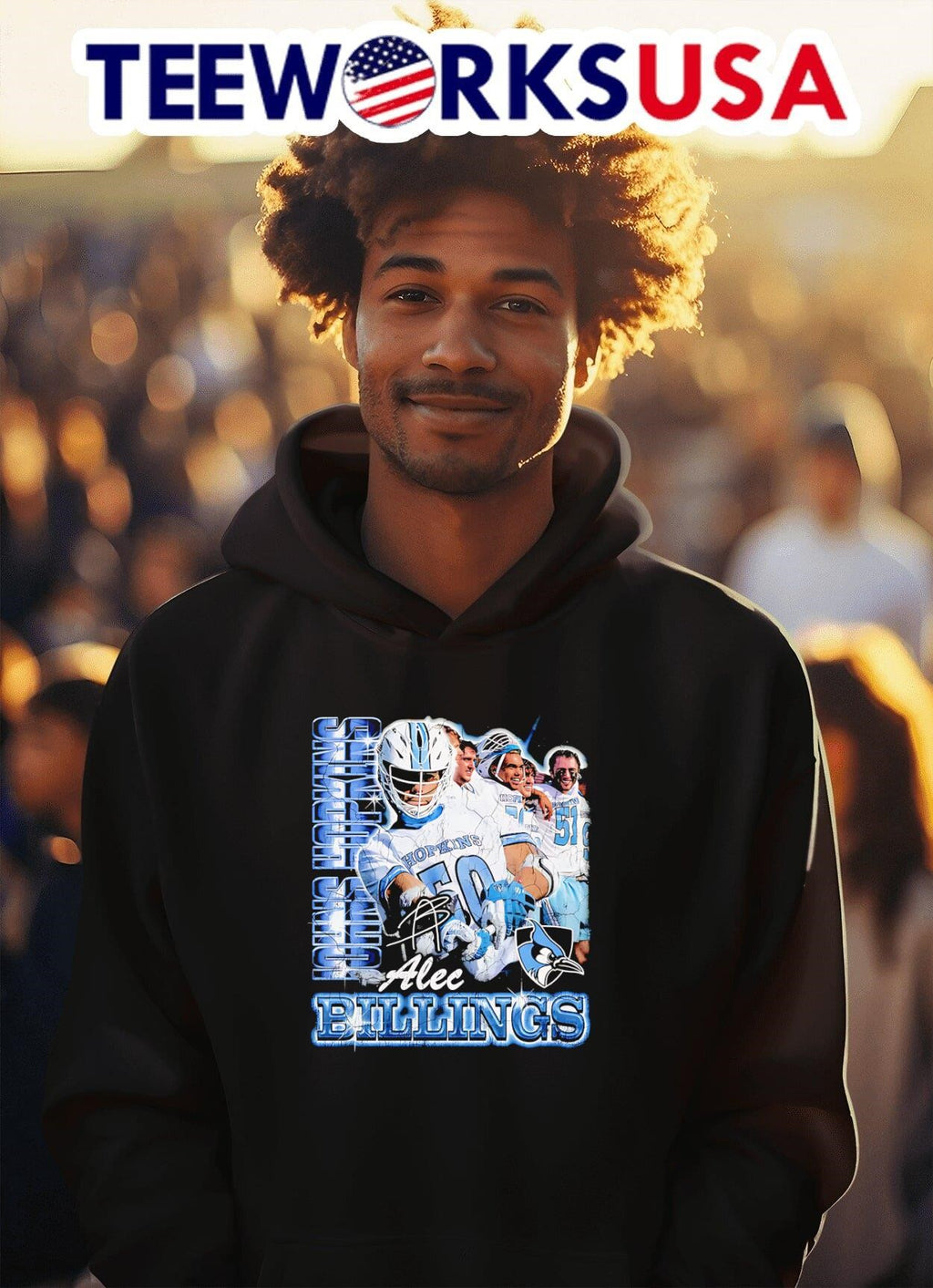 Alec Billings Johns Hopkins 90s graphic - Adult & Kids T-Shirts, Sweatshirts & Hoodies apparel design preview 2