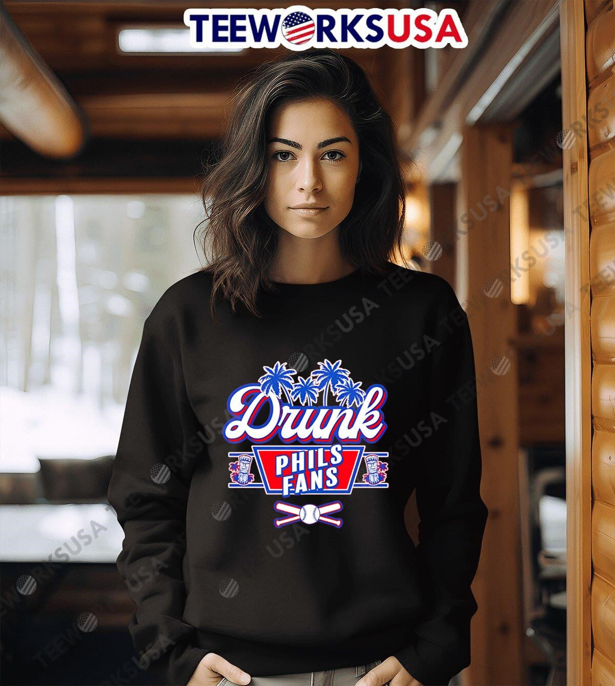 Drunk Phils Fans summer baseball - Adult & Kids T-Shirts, Sweatshirts & Hoodies apparel design preview 6