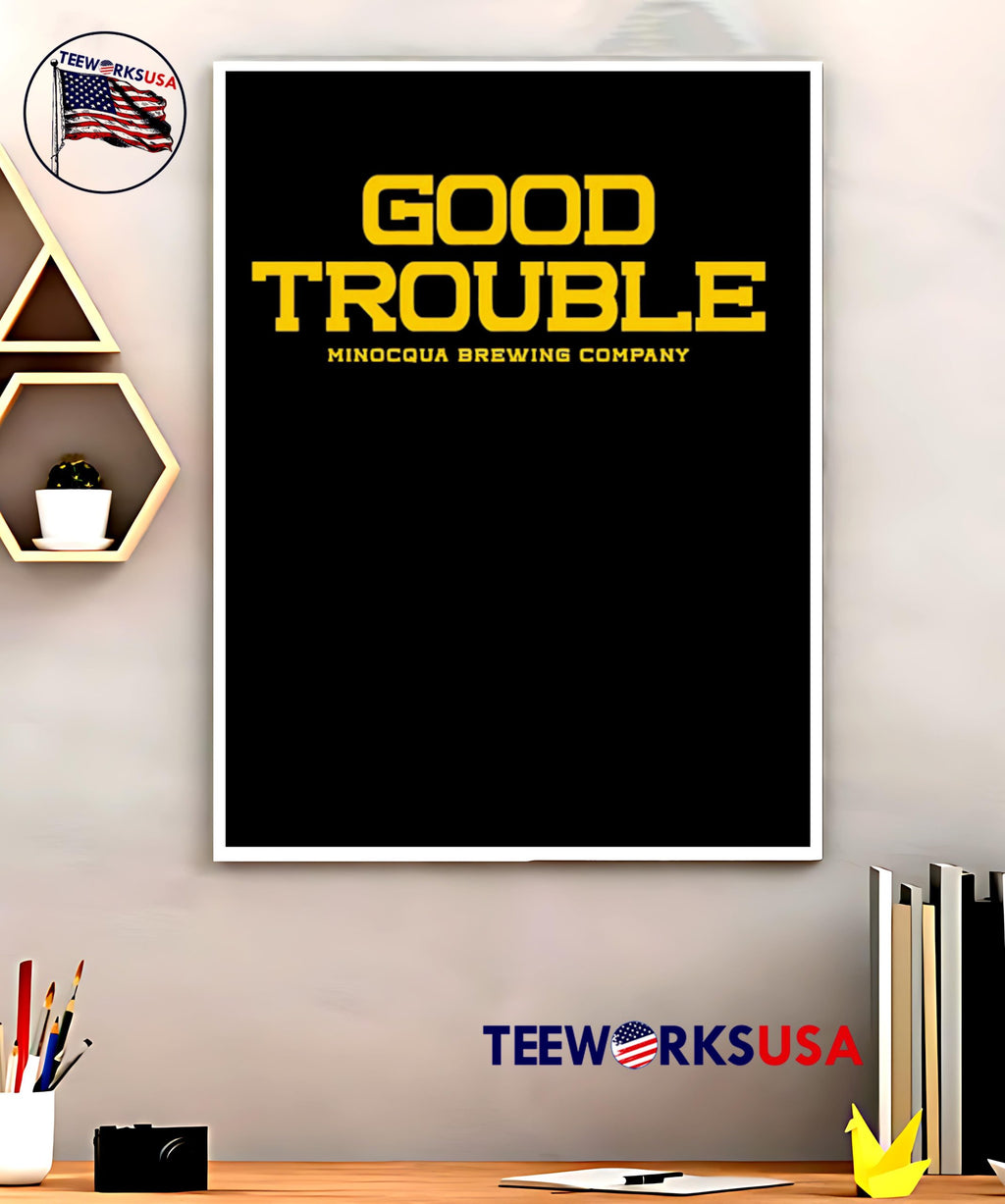 Good Trouble Minocqua Brewing Company - Adult & Kids T-Shirts, Sweatshirts & Hoodies apparel design preview 5