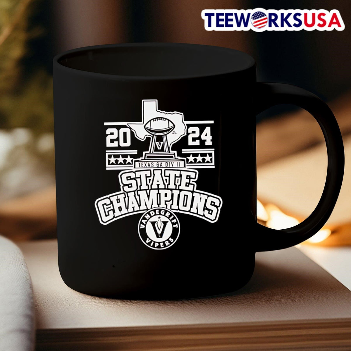 Vandegrift Vipers 2024 6A II State Champions - Adult & Kids T-Shirts, Sweatshirts & Hoodies apparel design preview 3