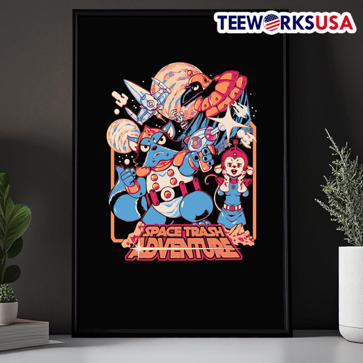 Space trash adventure - Adult & Kids T-Shirts, Sweatshirts & Hoodies apparel design preview 5