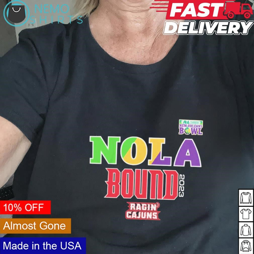 NOLA Bound 2023 Louisiana Ragin' Cajuns - Adult & Kids T-Shirts, Sweatshirts & Hoodies apparel design preview 2