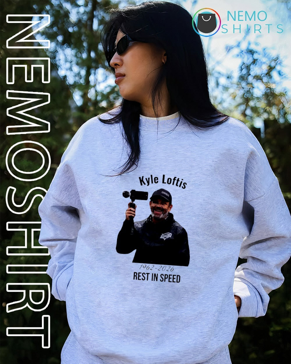 Kyle Loftis 1962-2026 rest in speed - Adult & Kids T-Shirts, Sweatshirts & Hoodies apparel design preview 2