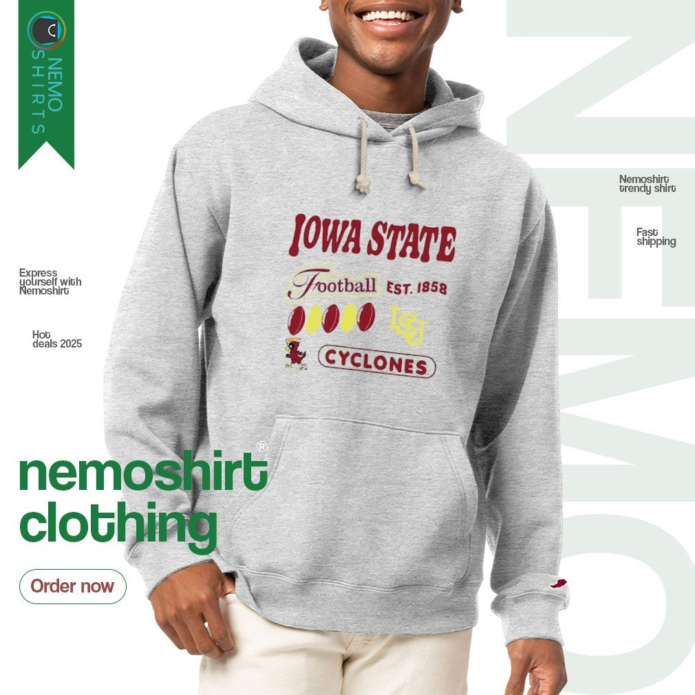 Iowa State Cyclones football est 1858 - Adult & Kids T-Shirts, Sweatshirts & Hoodies apparel design preview 2