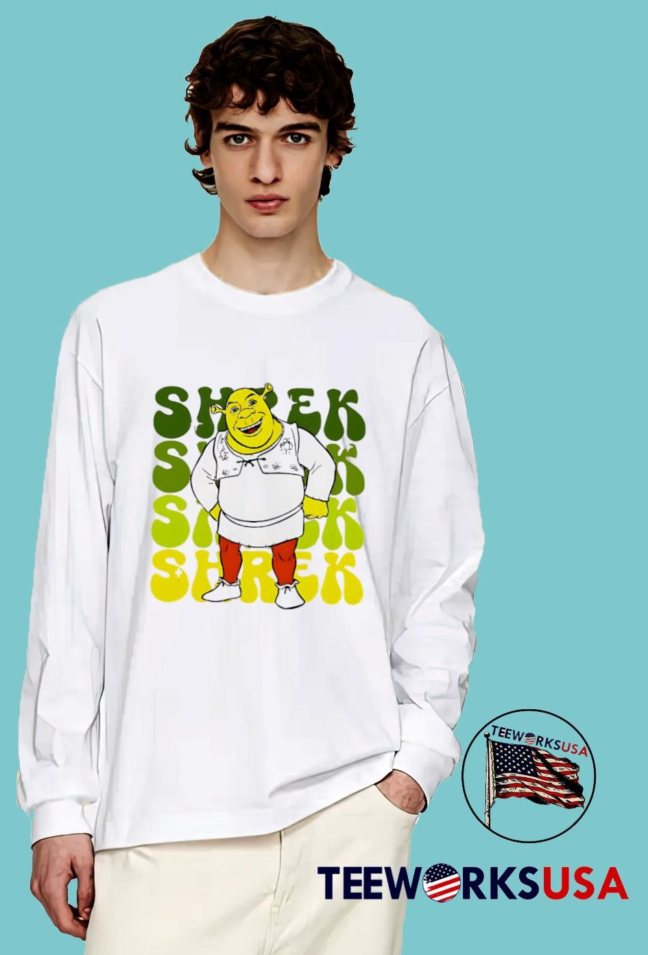 Shrek repeat cartoon cute - Adult & Kids T-Shirts, Sweatshirts & Hoodies apparel design preview 4