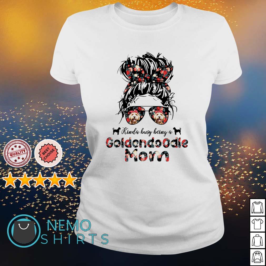 Kinda busy being a Goldendoodle Mom - Adult & Kids T-Shirts, Sweatshirts & Hoodies apparel design preview 3