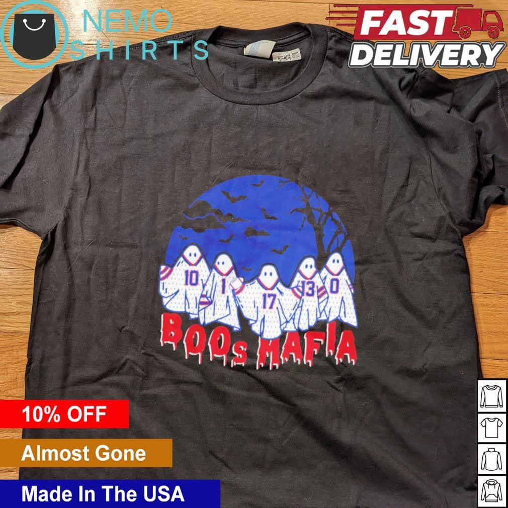 Boos Mafia Buffalo Bills ghosts Halloween - Adult & Kids T-Shirts, Sweatshirts & Hoodies apparel design preview 4