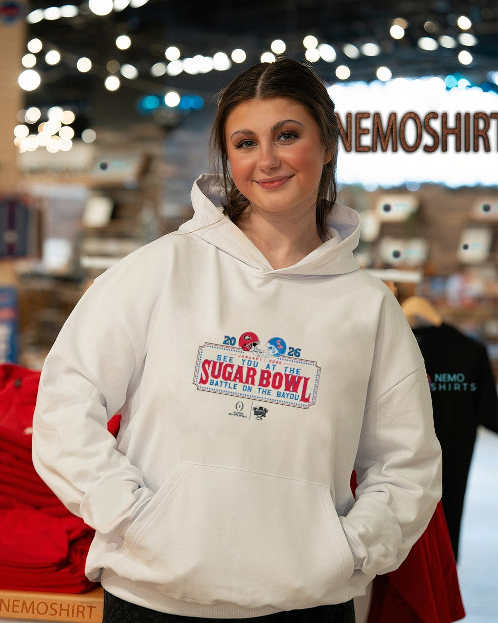 Georgia Bulldogs vs Ole Miss Rebels 2026 Sugar Bowl - Adult & Kids T-Shirts, Sweatshirts & Hoodies apparel design preview 3