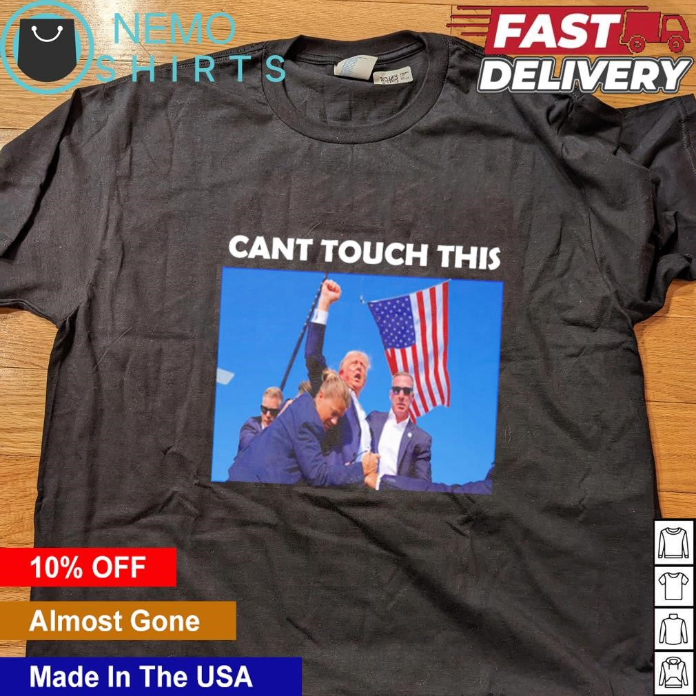 Can't touch this Trump shot fight fist - Adult & Kids T-Shirts, Sweatshirts & Hoodies apparel design preview 4