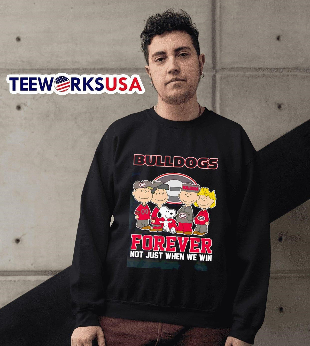 Snoopy The Peanuts Bulldogs forever not just when we - Adult & Kids T-Shirts, Sweatshirts & Hoodies apparel design preview 6