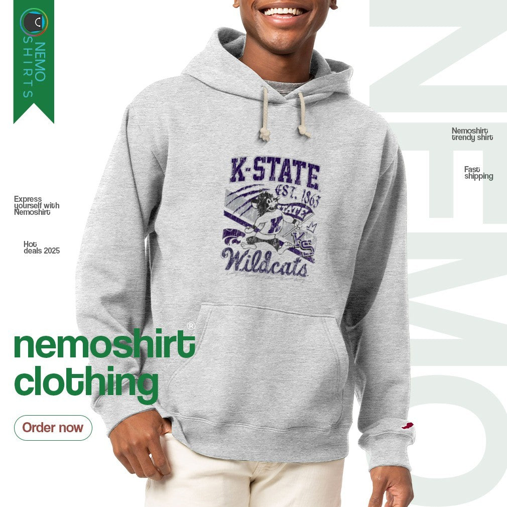 Kansas State Wildcats est 1863 mascot - Adult & Kids T-Shirts, Sweatshirts & Hoodies apparel design preview 2