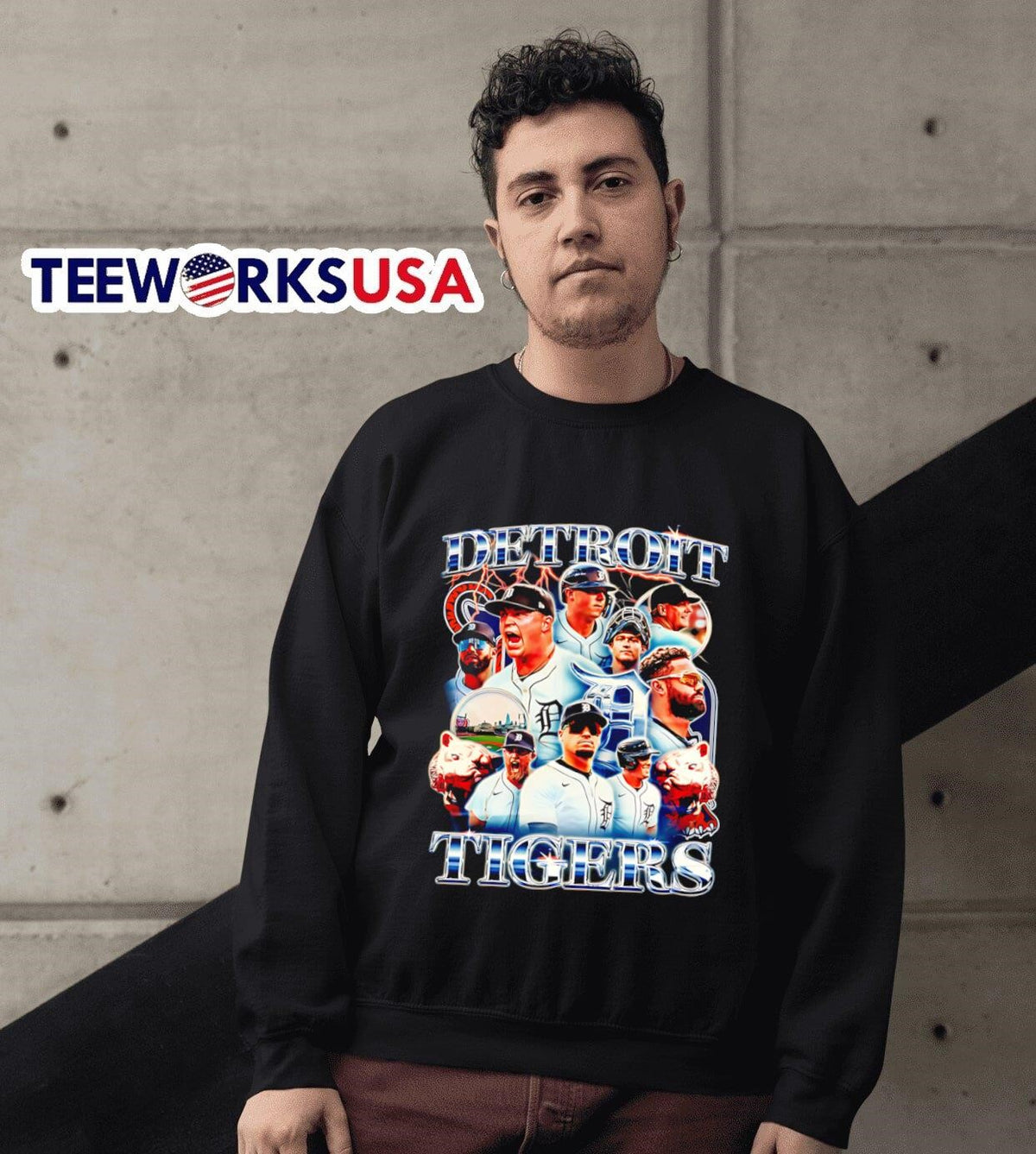 Detroit Tigers players graphic bootleg - Adult & Kids T-Shirts, Sweatshirts & Hoodies apparel design preview 6