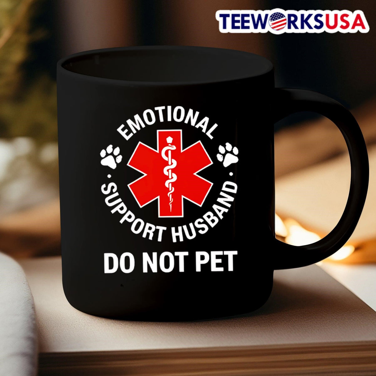 Emotional Support Husband do not pet - Adult & Kids T-Shirts, Sweatshirts & Hoodies apparel design preview 3