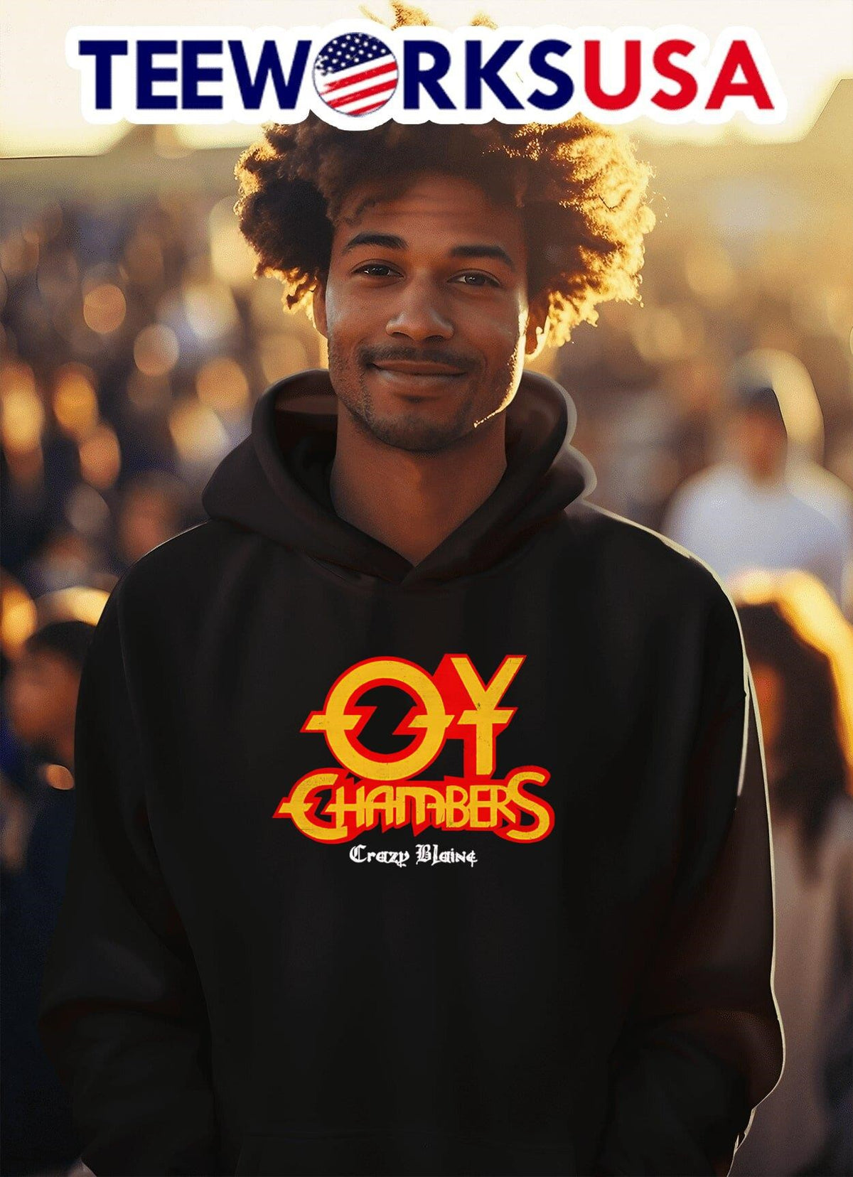 Oy Chambers crazy blaine - Adult & Kids T-Shirts, Sweatshirts & Hoodies apparel design preview 2