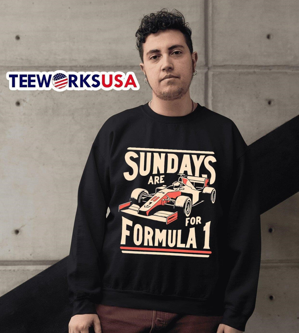 Sundays are for Formula 1 racing car - Adult & Kids T-Shirts, Sweatshirts & Hoodies apparel design preview 3