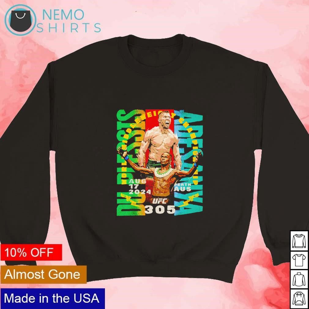 Israel Adesanya vs Dricus du Plessis UFC 305 Aug 2024 - Adult & Kids T-Shirts, Sweatshirts & Hoodies apparel design preview 3