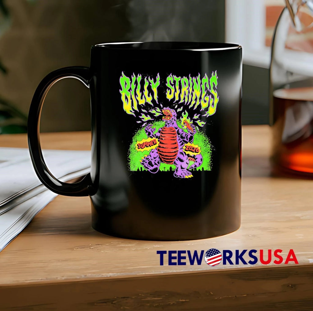 Billy Strings Summer 2026 Godzilla Fire Breathing - Adult & Kids T-Shirts, Sweatshirts & Hoodies apparel design preview 2