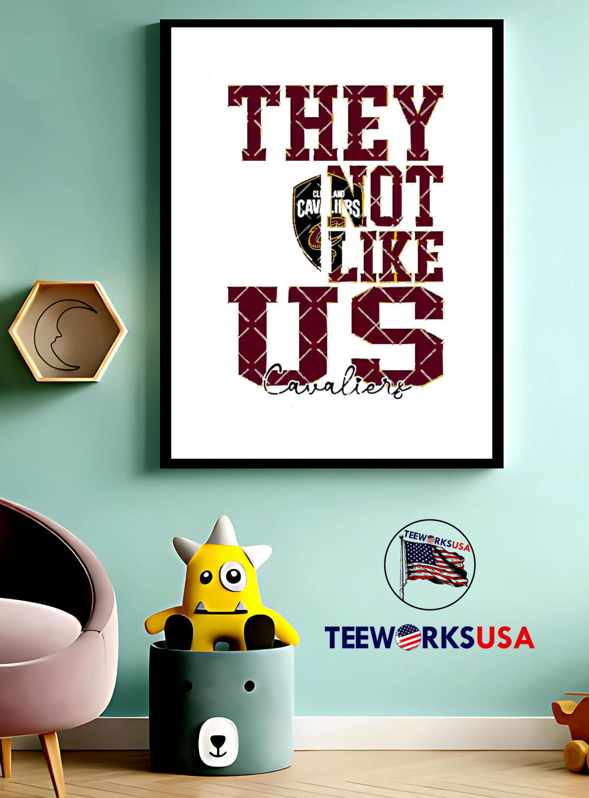 They Not Like Us Cleveland Cavaliers Basketball - Adult & Kids T-Shirts, Sweatshirts & Hoodies apparel design preview 3