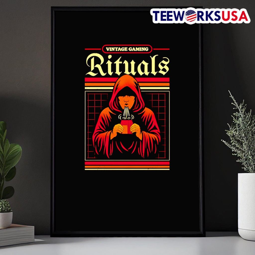 Vintage Gaming Rituals - Adult & Kids T-Shirts, Sweatshirts & Hoodies apparel design preview 5