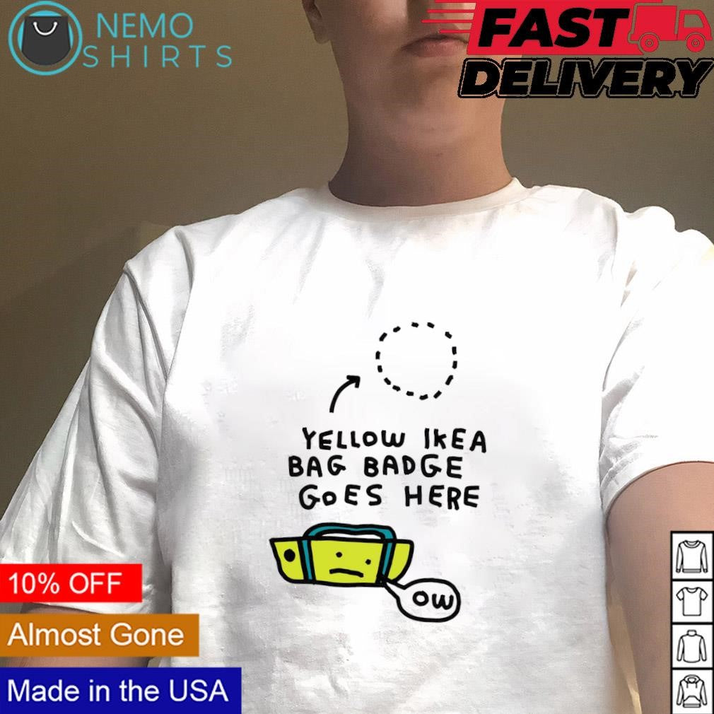 Yellow ikea bag badge goes here - Adult & Kids T-Shirts, Sweatshirts & Hoodies apparel design preview 1