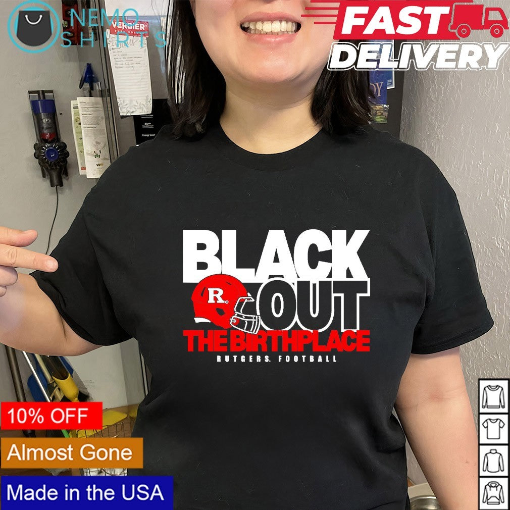 Blackout the birthplace Rutgers football - Adult & Kids T-Shirts, Sweatshirts & Hoodies apparel design preview 3