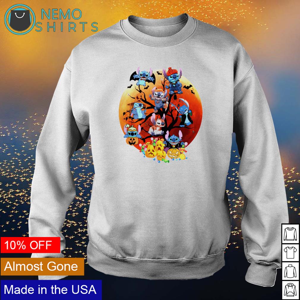 Stitch on Halloween tree - Adult & Kids T-Shirts, Sweatshirts & Hoodies apparel design preview 4