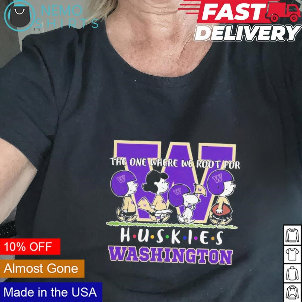 Peanuts the one where we root for Washington Huskies - Adult & Kids T-Shirts, Sweatshirts & Hoodies apparel design preview 2