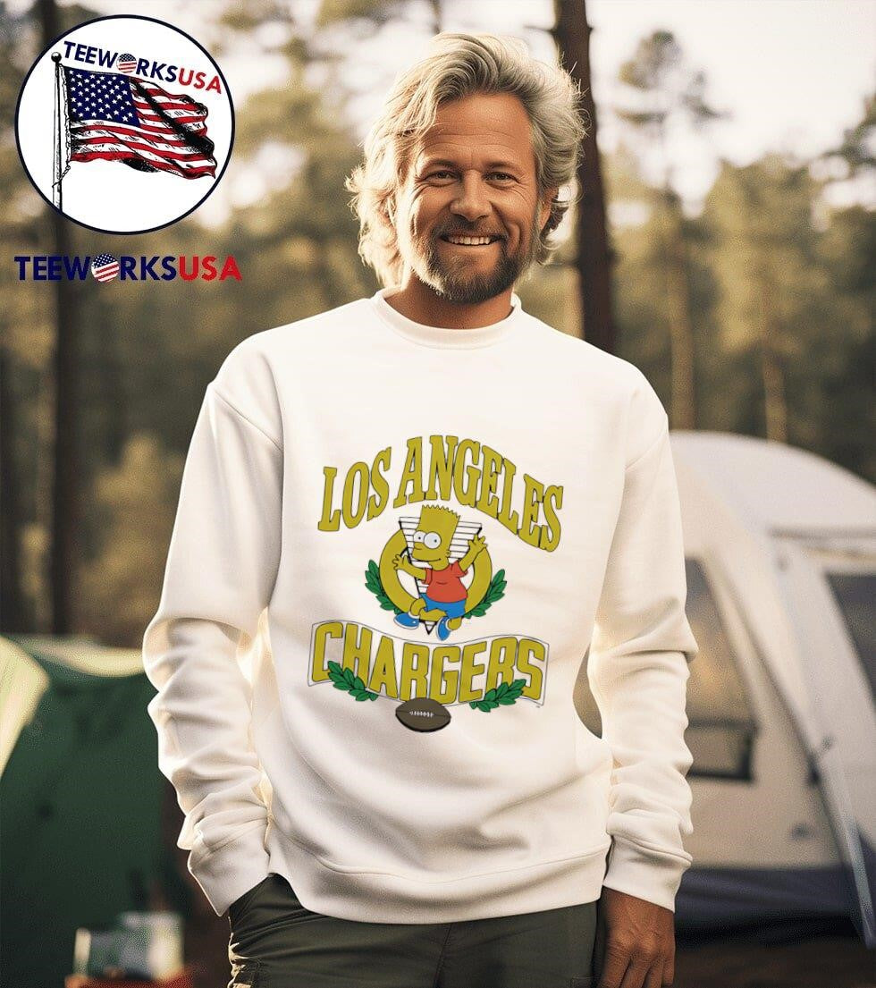 The Simpsons Bart x Los Angeles Chargers - Adult & Kids T-Shirts, Sweatshirts & Hoodies apparel design preview 3