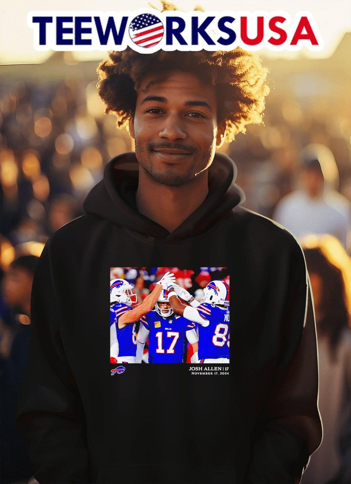 Buffalo Bills Josh Allen Flash Features Week 11 - Adult & Kids T-Shirts, Sweatshirts & Hoodies apparel design preview 2