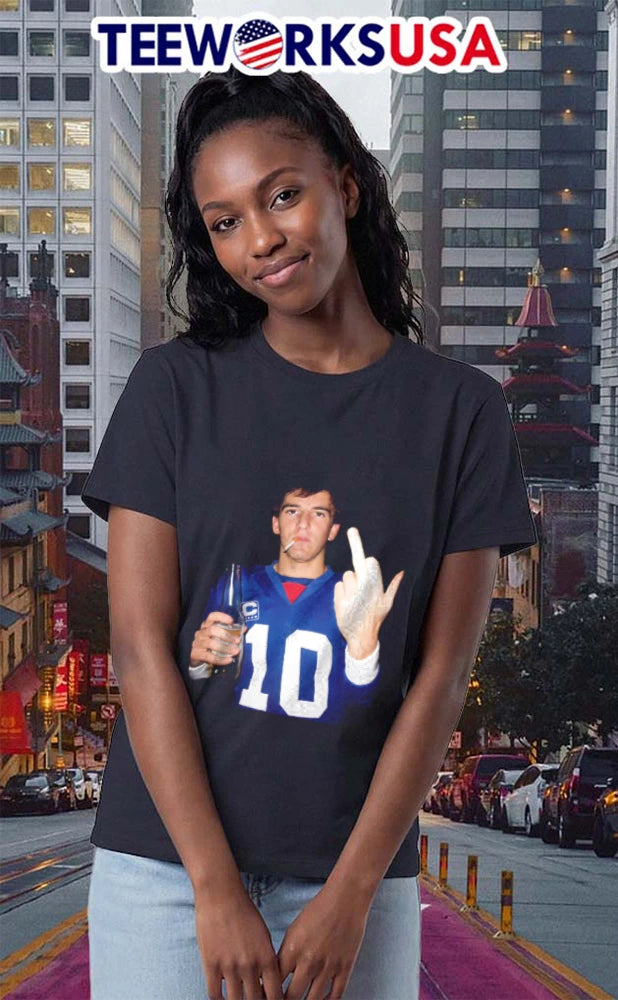 Eli Manning Middle Finger - Adult & Kids T-Shirts, Sweatshirts & Hoodies apparel design preview 2