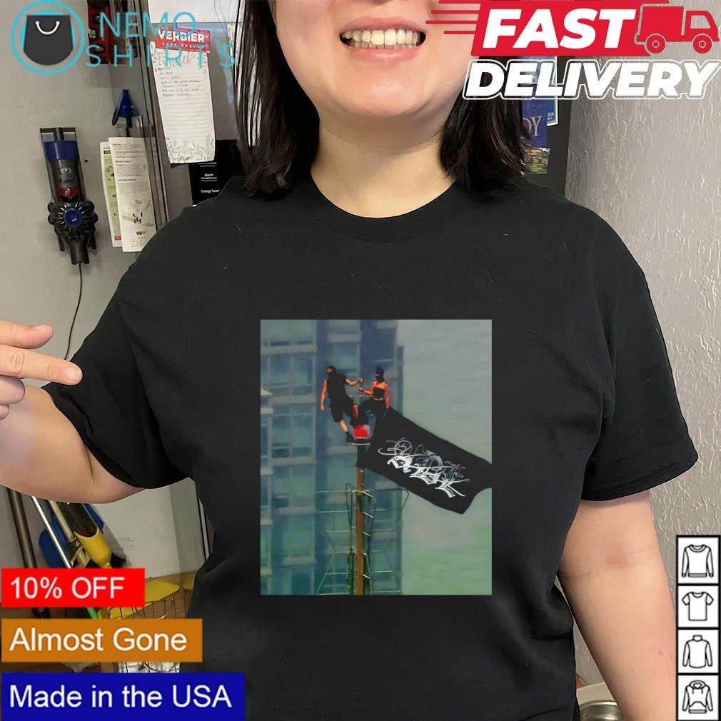 ADL Flag atop Skyscraper climbed Empire State - Adult & Kids T-Shirts, Sweatshirts & Hoodies apparel design preview 2