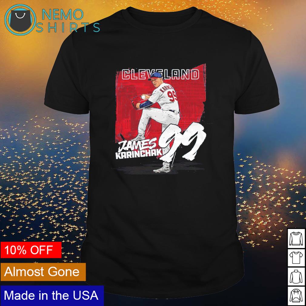 Cleveland Baseball James Karinchak throw the ball - Adult & Kids T-Shirts, Sweatshirts & Hoodies apparel design preview 1