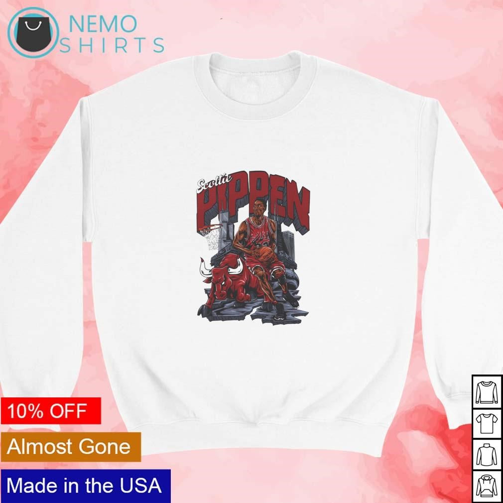Scottie Pippen Chicago Bulls basketball illustration - Adult & Kids T-Shirts, Sweatshirts & Hoodies apparel design preview 3