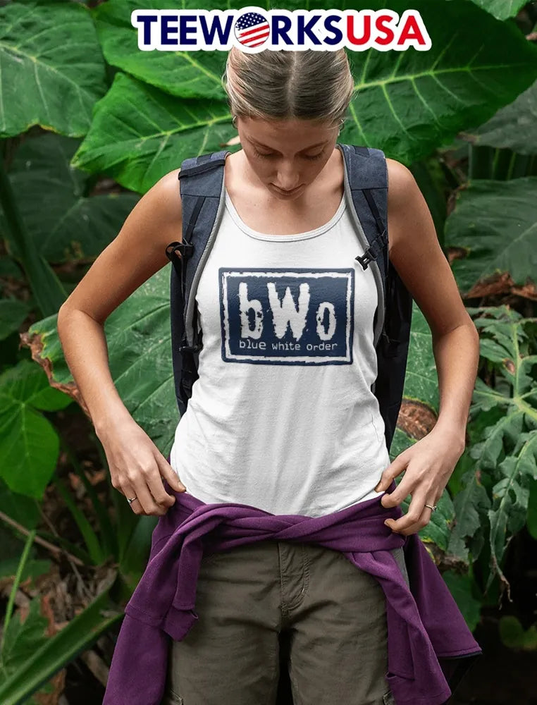 Bwo Blue White Order Distressed Rectangular Frame - Adult & Kids T-Shirts, Sweatshirts & Hoodies apparel design preview 4