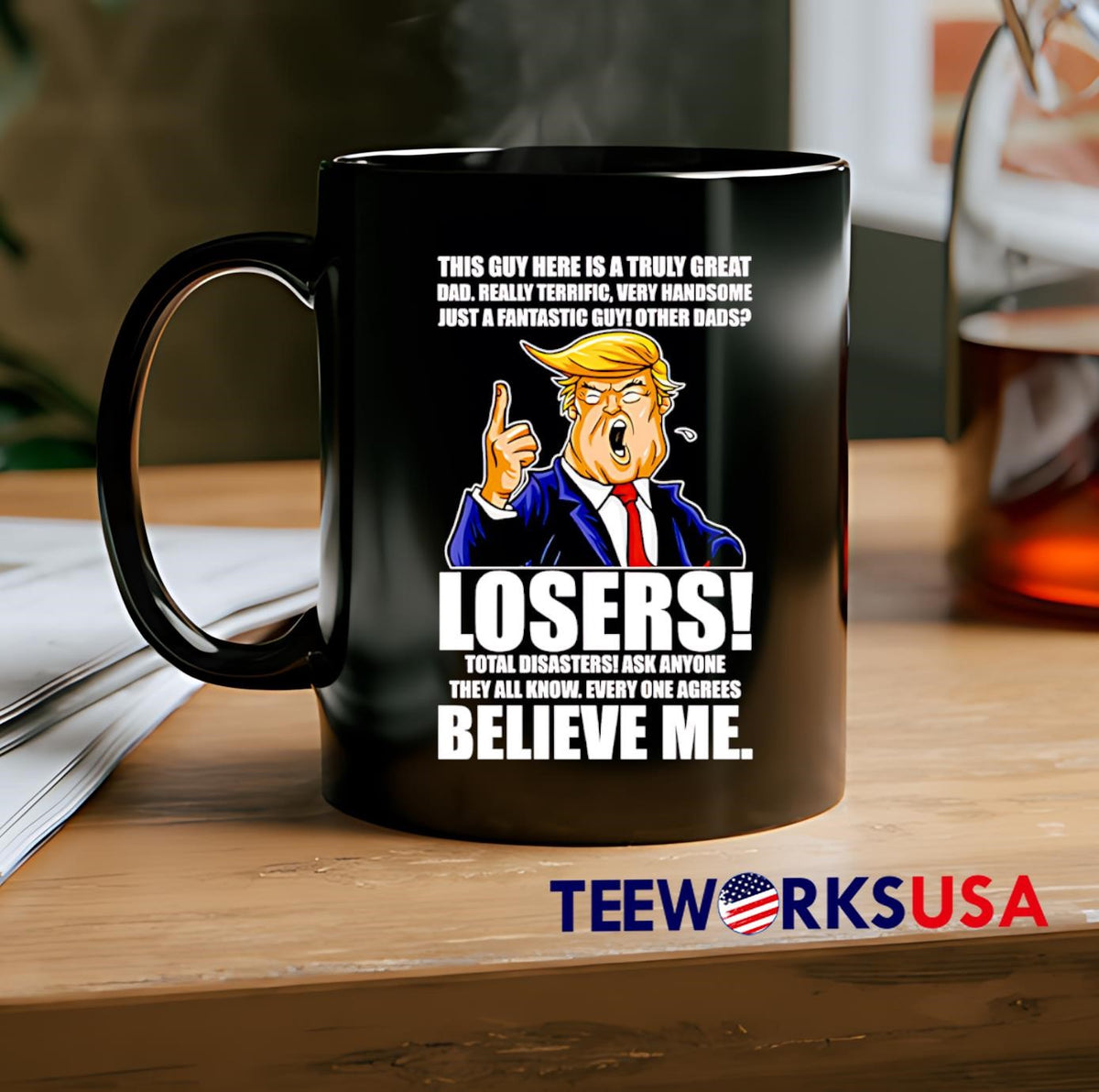 Trump Style Funny Dad - Adult & Kids T-Shirts, Sweatshirts & Hoodies apparel design preview 2