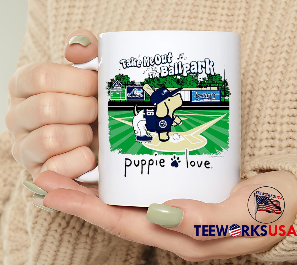 Michigan Whitecaps take me out to the ballpark puppie - Adult & Kids T-Shirts, Sweatshirts & Hoodies apparel design preview 6