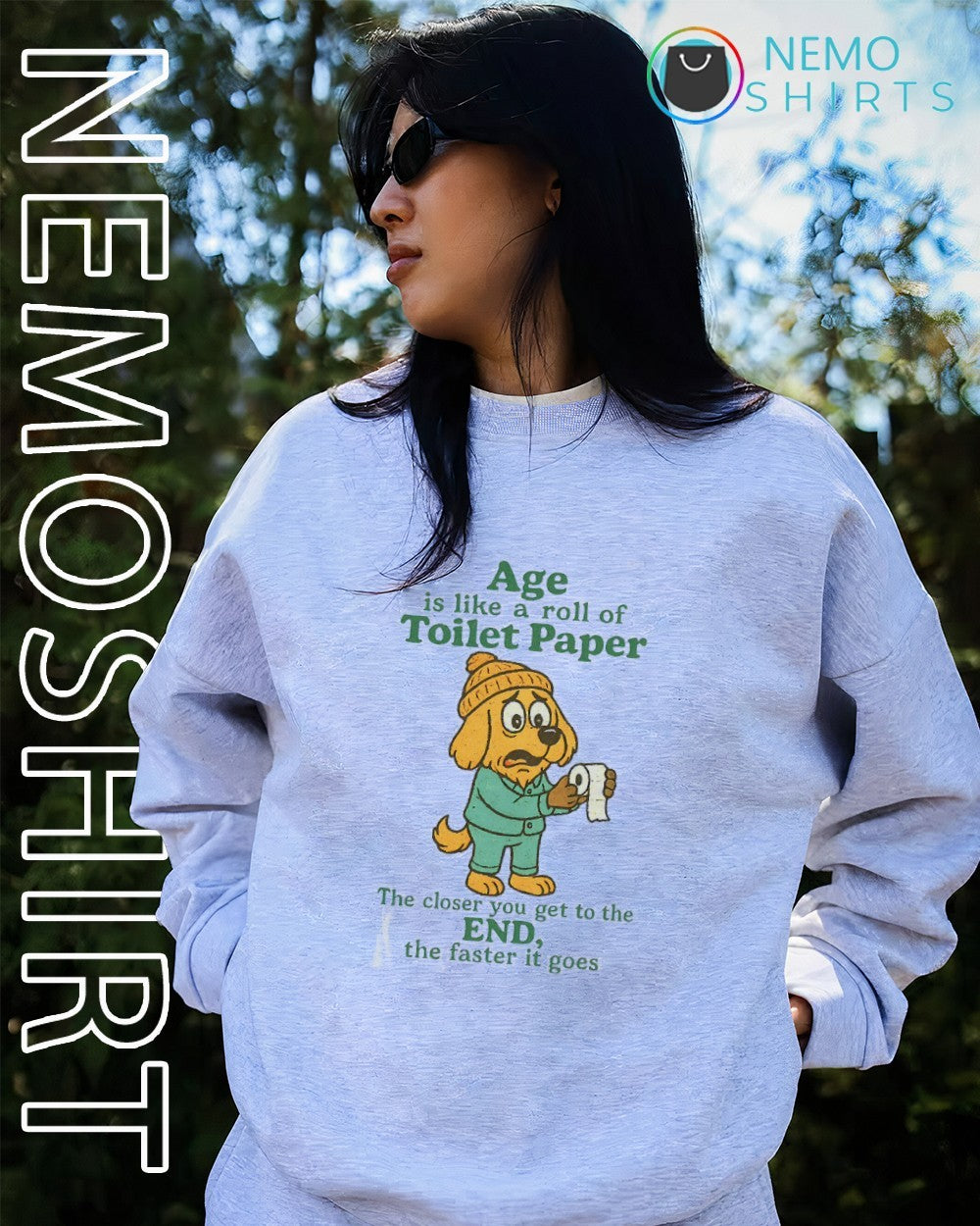 Age is like a roll of toilet paper the closer you get - Adult & Kids T-Shirts, Sweatshirts & Hoodies apparel design preview 4