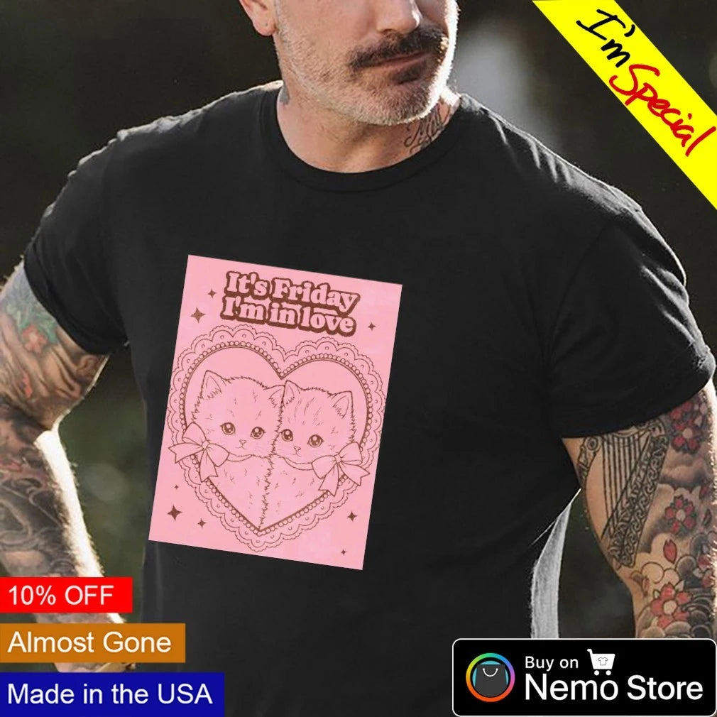 Kitten it's Friday I'm in love - Adult & Kids T-Shirts, Sweatshirts & Hoodies apparel design preview 4
