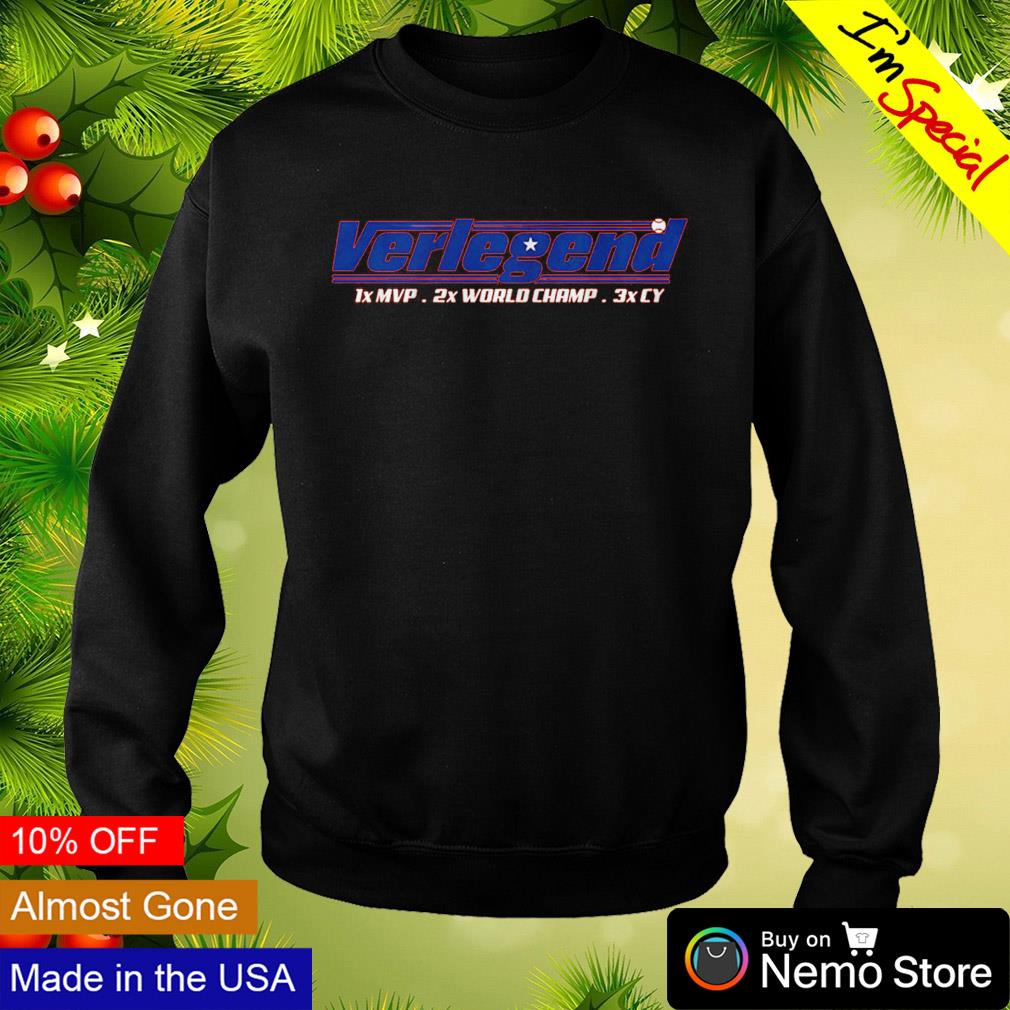 Verlegend 1xMVP 2x world champ 3x Cy Justin Verlander - Adult & Kids T-Shirts, Sweatshirts & Hoodies apparel design preview 4