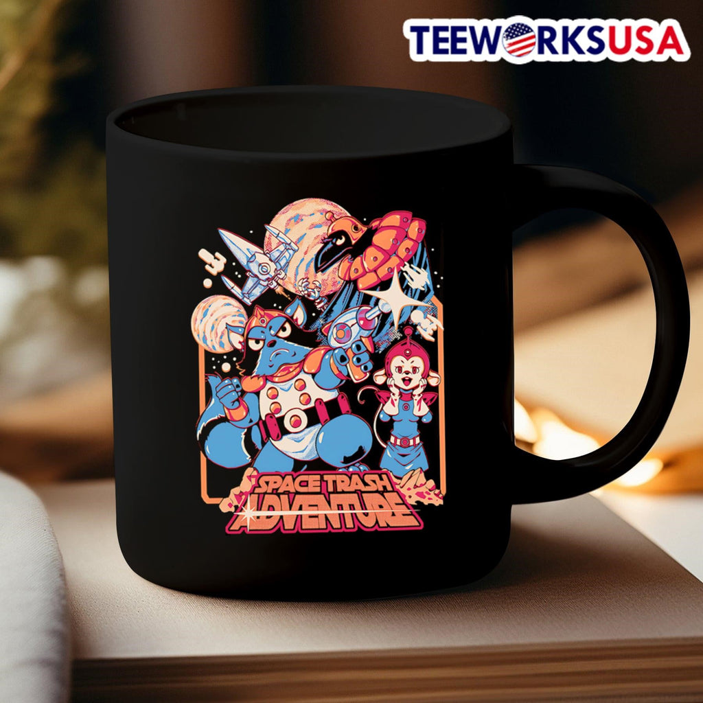 Space trash adventure - Adult & Kids T-Shirts, Sweatshirts & Hoodies apparel design preview 3