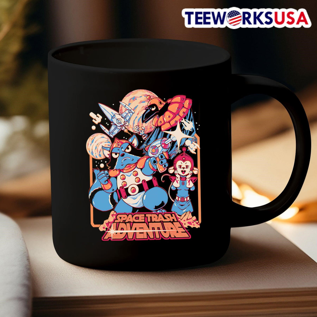 Space trash adventure - Adult & Kids T-Shirts, Sweatshirts & Hoodies apparel design preview 3