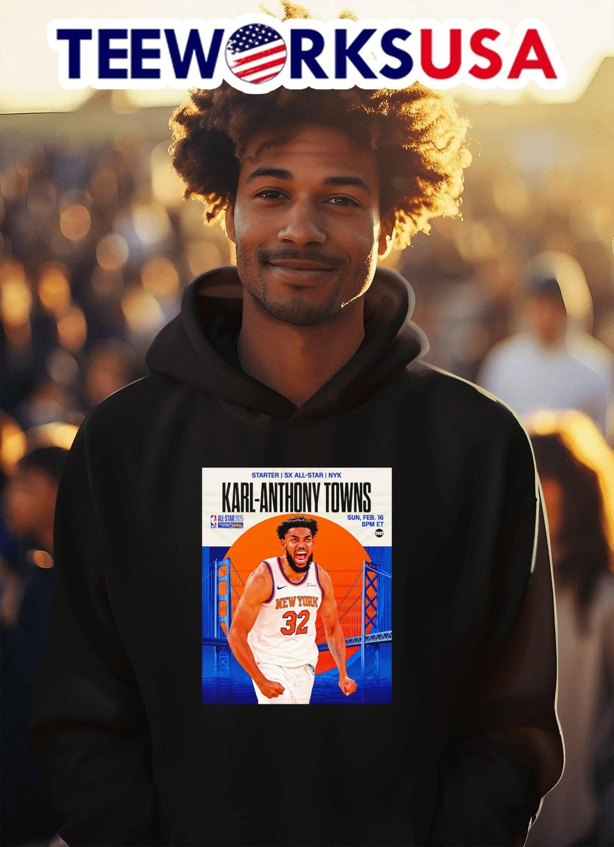 Starter 5x All-star Karl-Anthony Towns poster - Adult & Kids T-Shirts, Sweatshirts & Hoodies apparel design preview 2