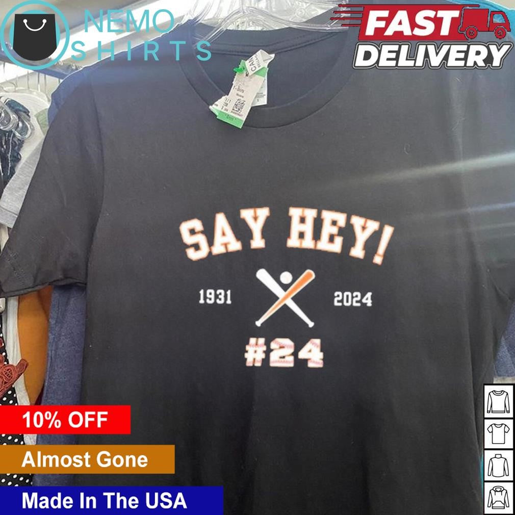 Say hey 24 Willie Mays 1931 2024 - Adult & Kids T-Shirts, Sweatshirts & Hoodies apparel design preview 1