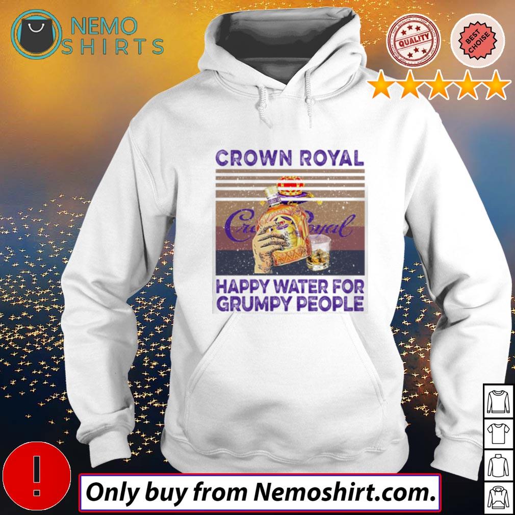 Crown Royal happy water for grumpy people vintage - Adult & Kids T-Shirts, Sweatshirts & Hoodies apparel design preview 2