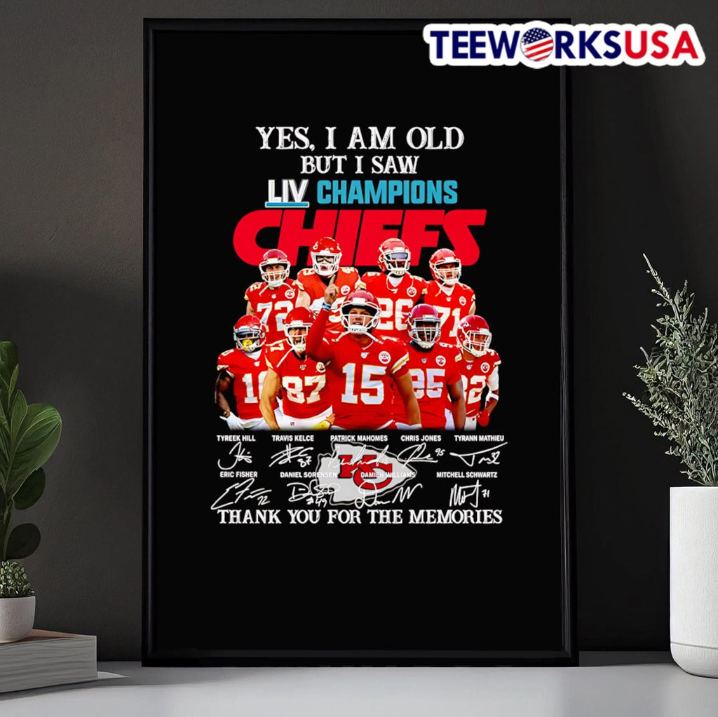 Yes, I Am Old But Saw LIV Champions Chiefs Thank You - Adult & Kids T-Shirts, Sweatshirts & Hoodies apparel design preview 5