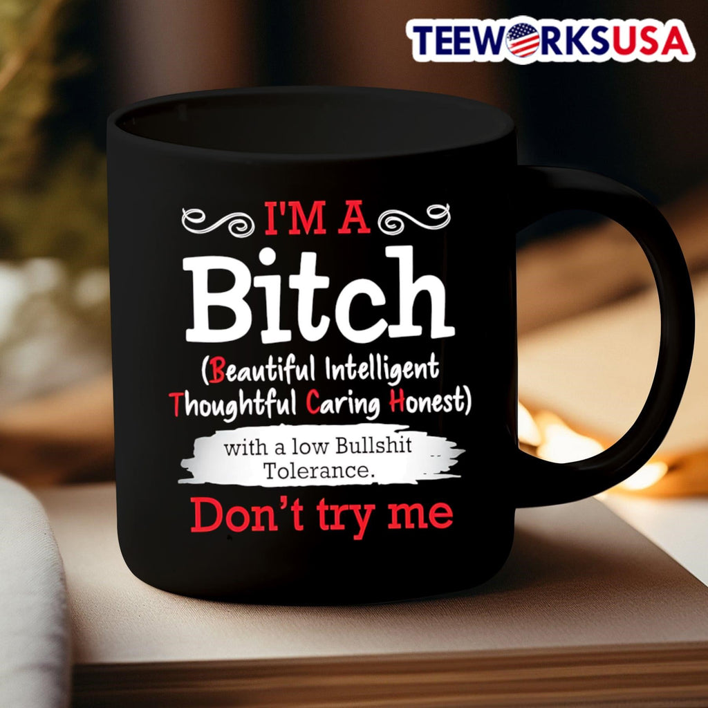 I'm a bitch beautiful intelligent thoughtful caring - Adult & Kids T-Shirts, Sweatshirts & Hoodies apparel design preview 3