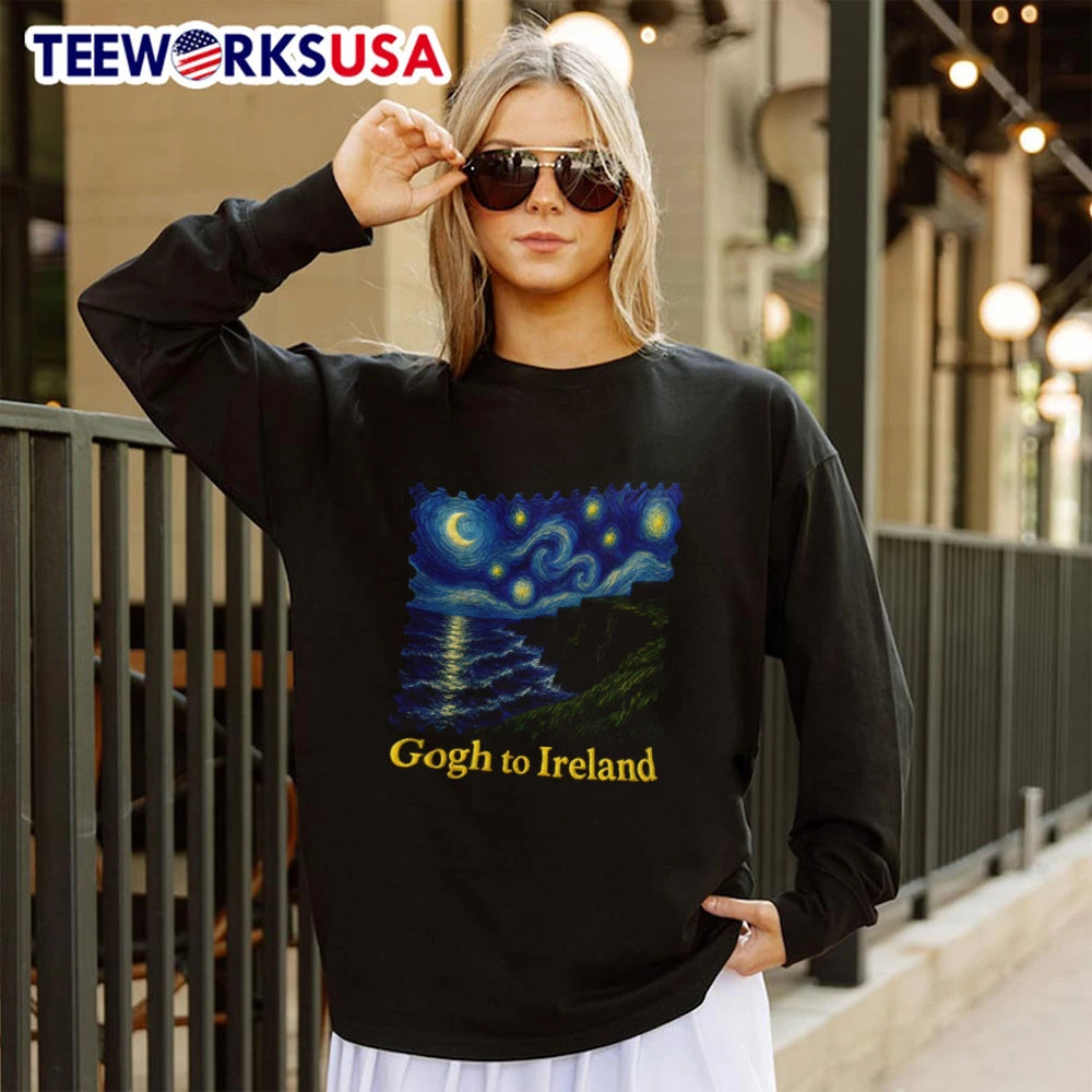 Gogh to Ireland - Adult & Kids T-Shirts, Sweatshirts & Hoodies apparel design preview 4