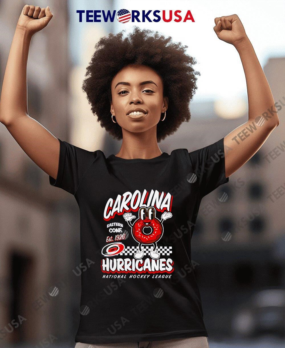 Mitchell Ness Carolina Hurricanes Black Local Food - Adult & Kids T-Shirts, Sweatshirts & Hoodies apparel design preview 7