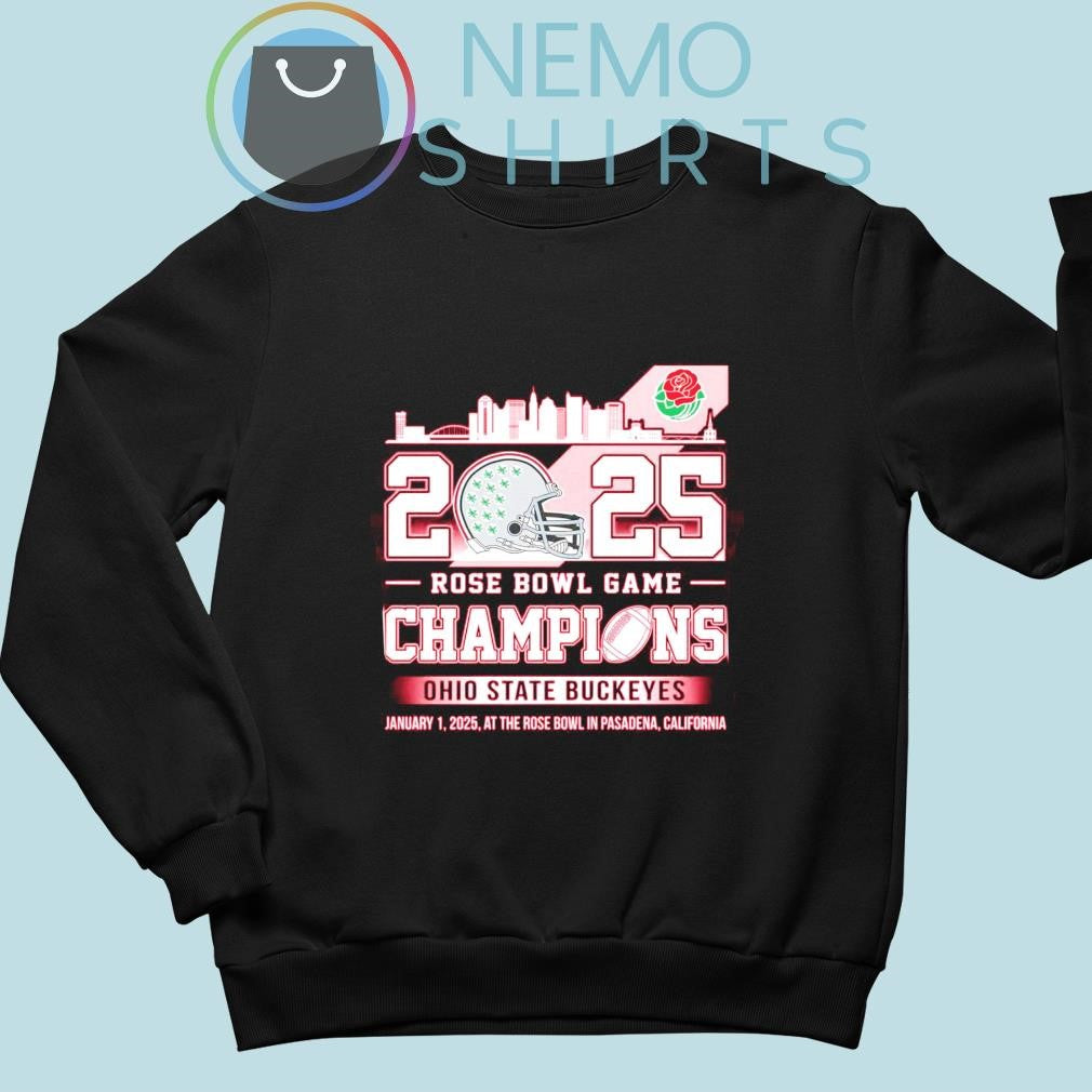 Ohio State Buckeyes 2025 Rose Bowl game champions - Adult & Kids T-Shirts, Sweatshirts & Hoodies apparel design preview 4