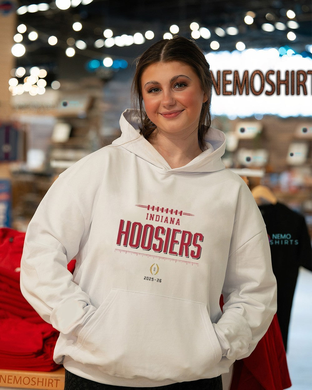 Indiana Hoosiers 2025 26 CFP Playoff Bound football - Adult & Kids T-Shirts, Sweatshirts & Hoodies apparel design preview 5